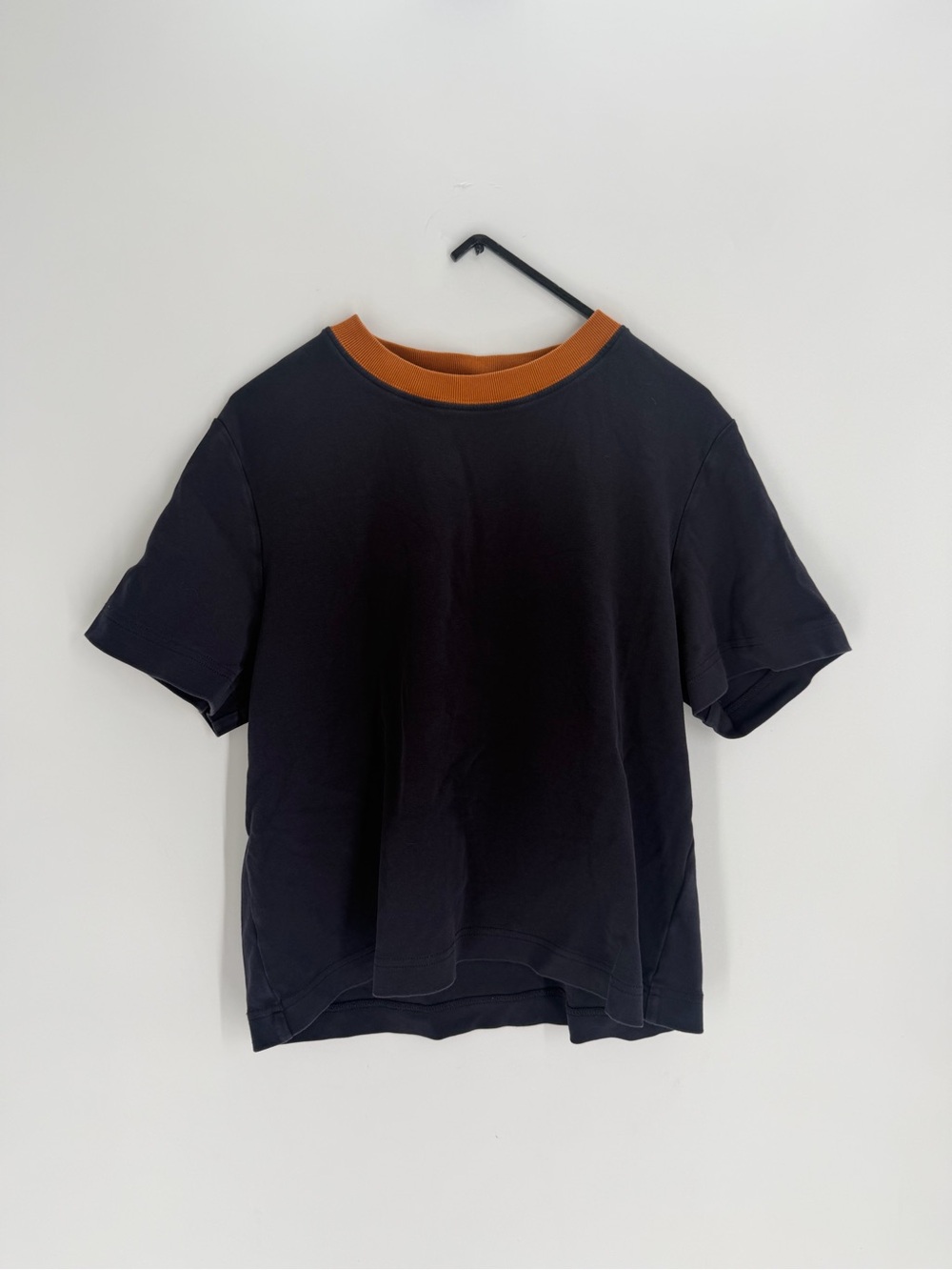 Cos Clean Cut Regular T-Shirt In Navy Orange